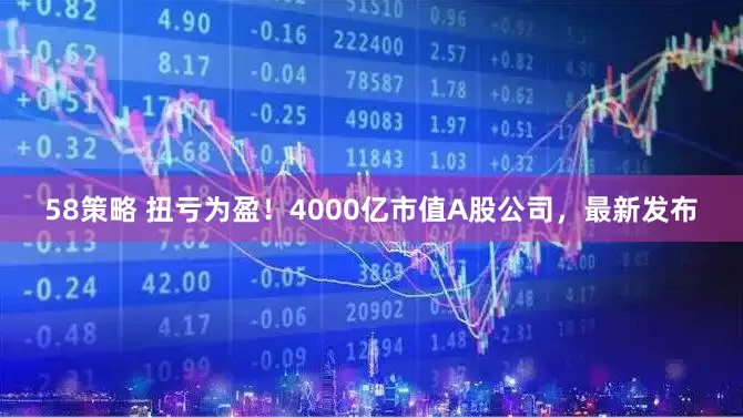 58策略 扭亏为盈！4000亿市值A股公司，最新发布