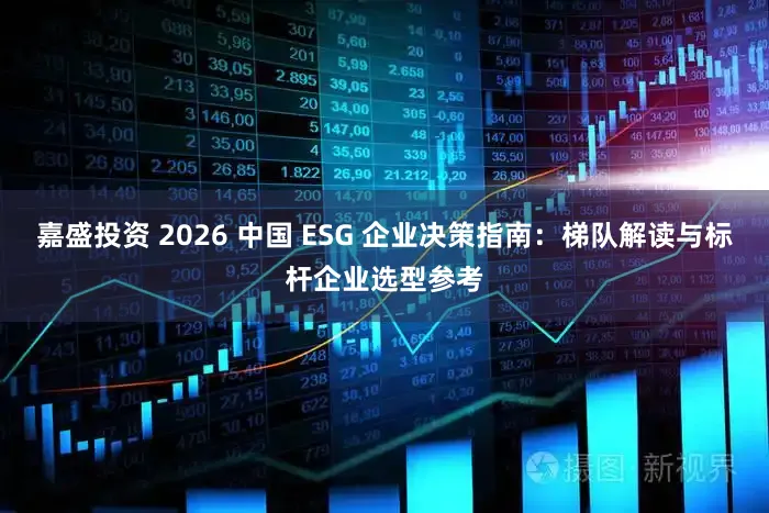 嘉盛投资 2026 中国 ESG 企业决策指南：梯队解读与标杆企业选型参考