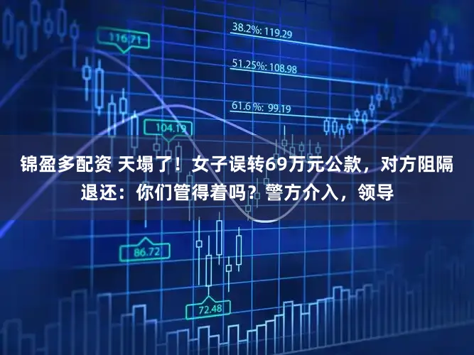 锦盈多配资 天塌了！女子误转69万元公款，对方阻隔退还：你们管得着吗？警方介入，领导