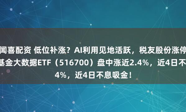 闻喜配资 低位补涨？AI利用见地活跃，税友股份涨停，华宝基金大数据ETF（516700）盘中涨近2.4%，近4日不息吸金！